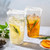 Dealusy 100 Pack - 24 oz Clear Plastic Cups with Lids, Sturdy & Food Safe Iced Coffee Cups with lids, Disposable Plastic Smoothie Cups for Cold Drinks, Sip Lids