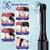 Tooth Polisher with 5 Brush Heads, Teeth Polishing Kit Electric Dental Polisher Plaque Remover Rechargeable Toothbrush LED Light Cleaning Kit for Home Use Whitening Tooth (9 Pastes, 4 Speed Modes)