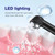 Tooth Polisher with 5 Brush Heads, Teeth Polishing Kit Electric Dental Polisher Plaque Remover Rechargeable Toothbrush LED Light Cleaning Kit for Home Use Whitening Tooth (9 Pastes, 4 Speed Modes)