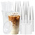Lamosi 100 Pack 20 oz Clear Plastic Cups with Lids and Straws, Disposable Plastic Coffee Cups with Lids for Iced Coffee, Cold Beverages, Smoothies and To-Go Drinks