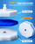 100 pack disposable toilet brush refills compatible with Clorox toilet brushes, water-activated foam, secure snap-on fit, non-scratch cleaning pads, hygienic disposable brush heads