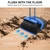 NACENA Broom and Dustpan Set, 52-in Long Adjustable Handle Broom Dustpan Combo with Dustpan Teeth to Automatically Clean Hair Suitable for Home Kitchen Office Hall Floor (Black&Blue),3 Pack
