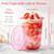 KesaPlan 100 Pack 16 oz Pink Plastic Party Cups with Lids and Straws, Disposable Iced Coffee Cup with Lids, Round Bottom Drinking Cups for Birthday Wedding Valentine's Galentine's Bachelorette Party