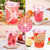 KesaPlan 100 Pack 16 oz Pink Plastic Party Cups with Sip Lids, Disposable Iced Coffee Cup with Lid, Round Bottom Stemless Glasses Drinking Cups for Valentine's Galentine's Bachelorette Party Holiday