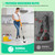 YKYI Electric Spin Scrubber, Cordless Power Scrubber Cleaning Tool with 8 Replaceable Heads and Extension Handle for Bathroom, Tub, Tile, Floor, Grout and Car (Gray)