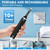Electric Teeth Whitening Tools Plaque Tartar Polishing Cleaning Kit with LED Light 5 Speed Modes with 5 Replacement Brush Heads (Black)