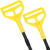 VOUBIEN Commercial Mop Handle Heavy Duty,58" Industrial Mop Stick,Wet Mops Head Replacement Holder for Professional/Industrial Floor Cleaning, 2 Pack,Yellow