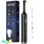 Tooth Polisher, Rechargeable Teeth Polisher with 5 Brush Heads, 4 Speed Modes, Tooth Whitening for Cleaning and Polishing, LED Light, 3 Polish Pastes, IPX6 Waterproof Teeth Cleaning Tools, Black