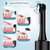 Tooth Polisher, Rechargeable Teeth Polisher with 5 Brush Heads, 4 Speed Modes, Tooth Whitening for Cleaning and Polishing, LED Light, 3 Polish Pastes, IPX6 Waterproof Teeth Cleaning Tools, Black