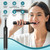 Tooth Polisher, Rechargeable Teeth Polisher with 5 Brush Heads, 4 Speed Modes, Tooth Whitening for Cleaning and Polishing, LED Light, 3 Polish Pastes, IPX6 Waterproof Teeth Cleaning Tools, Black