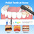 Tooth Polisher, Electric Teeth Cleaning Tools for Tooth Polish and Whitening, Teeth Cleaner with 3 Polishing Pastes, 5 Speeds, 6 Heads & LED Light, IPX6 Personal Rechargeable Dental Care Kit for Home