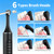 Tooth Polisher, Electric Teeth Cleaning Tools for Tooth Polish and Whitening, Teeth Cleaner with 3 Polishing Pastes, 5 Speeds, 6 Heads & LED Light, IPX6 Personal Rechargeable Dental Care Kit for Home