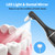 Tooth Polisher, Electric Teeth Cleaning Tools for Tooth Polish and Whitening, Teeth Cleaner with 3 Polishing Pastes, 5 Speeds, 6 Heads & LED Light, IPX6 Personal Rechargeable Dental Care Kit for Home