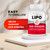 LIPO Ear Ringing Support Supplement - Lemon Bioflavonoid Complex with Vitamins C, B1, B2, B6, B12, & Calcium - Inner Ear Health & Circulation Support for Ringing Ears - 500 Caplets