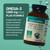 NatureWise Extra-Strength Omega 3 Fish Oil Supplement - 1000mg per Serving - 600 EPA & 400 DHA and Vitamin E - Sustainably Sourced Fish Oil - Lemon Flavor - 360 Softgels[6-Month Supply]