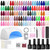 Beetles Gel Nail Polish Kit with U V Light - 80Pcs Color Enchantment 55 Colors Gel Nail Kit with Everything Base Top Coat Beginner Starter at Home Nails Kit Manicure DIY Salon Tools Gifts for Women