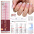 Beetles X Press Gel Nail Kit, Press On Nails Short Almond Kit with 224Pcs French Nail Tips Nail Glue & Remover Builder Top Coat Mini Nail Lamp All-in-One DIY Nail Kit Gift for Women