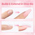 Beetles Hard Gel for Nails Kit,Soft Nude 3 Colors Clear Nude Pink Sculpted Gel with Long Square Half Cover Nail Tips,for Extension Sculpting Building UV Nails,Nude Builder Gels for Salon Pros Beginner
