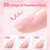 Beetles Hard Gel for Nails Kit,Soft Nude 3 Colors Clear Nude Pink Sculpted Gel with Long Square Half Cover Nail Tips,for Extension Sculpting Building UV Nails,Nude Builder Gels for Salon Pros Beginner