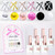 Double Rhythm 6 Pcs 15 ML Gel Liner Polish Nail Art Set Chrome Metallic Glitter Soak Off Gel Polish Kit Nail Art Manicure Salon DIY at Home for Women (Gold Silver Black White-T6-52)