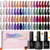 Beetles Gel Nail Polish Set 36 Colors Nail Gel Polish Kit Burgundy Red Blue Green Brown Gold Glitter Pink with Base Top Coat UV LED Needed Manicure Gifts for Women Neutral Elegance