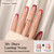 Beetles X Press Plus Red French Tip Nails - Crimson French | 5 Colors Press On Nails Short Square | 160Pcs 16 Sizes All-in-One Kit Acrylic Nail with Nail Glue,Remover,Builder Top Coat,Nail Lamp Gift