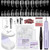 SAVILAND Pro Gel Nail Kit with Drill: Short Almond Tips 12 Sizes Gel Nail X Kit 500 PCS Strong Nail Glue U V Nail Lamp for Nail Extension Salon DIY Home Gift for Women