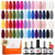 modelones 32 PCS Gel Nail Polish Set, 28 Colors Summer Gel Polish with No Wipe Base Coat, Glitter & Glossy & Matte Top Coat Red Nude Purple Green Soak Off LED Nail Art Kit Salon at Home