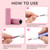 Lavinda Pink Nail Drill Bits 80#120#180#240# Small Sanding Bands for Nail Drill Nail File with 2 Mandrel Bits for Acrylic Nails Gel Manicures and Pedicure (400 Piece)