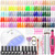 53PCS Gel Nail Polish Kit with U V light and Drill Starter Kit, 35 Colors Gel Polish Set 5pcs Top Base Coat All season Fashion Popular Colors Gel Manicure Kit Gifts for Women