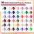 JODSONE 100 Bottles of Gel Nail Polish Kit with U V Led Light 95 Multiple Glossy Glitter Colors Mint Green Light Pink Nail Gel Base Coat Glossy and Matte Top Coat