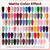 JODSONE 100 Bottles of Gel Nail Polish Kit with U V Led Light 95 Multiple Glossy Glitter Colors Mint Green Light Pink Nail Gel Base Coat Glossy and Matte Top Coat