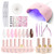 MelodySusie Gel Nail Polish Kit with UV Light P-ART06F- Popular Color Gel with Builder and Baser &Glossy Top Coat Soak Off Includes Nail Art Tools Nail Art Gift for Women & Girls