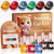 Double Rhythm Cat Eye Gel Nail Polish Set of 6 Same Color Same Bottle 0.5 Oz Shimmer Glitter with Magnet Holographic Reflective Magnetic UV Polish Kit (Golden Black Brown Red Blue Green-T6-33)
