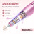 Professional Nail Drill Electric File 45000RPM, Portable Rechargeable Electric Nail File with 11 Drill Bits & 50 Sanding Bands, Low Noise Nail Drill Kit for Acrylic Gel Nails, Salon & Home Use, Pink