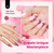 Beetles Summer Gel Polish Set - Romantic Blush 6 Colors Gel Polish Set HEMA-Free, Nude Light Baby Hot Pink Colors Summer Nails, Long Lasting Soak Off UV LED Nail Lamp