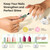 MelodySusie Gel Nail Kit with P-ART06G Cordless UV Lamp Rechargeable LED UV Light with Smart Sensor Classic Popular Colors Plant Based Nails Polish with Top Base Coat Builder Gel Beginner Nail Kit