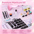 Modelones Poly Nail Gel Kit 8 Rosy Pink Colors with 48W U V/LED Lamp Poly Extension Gel Complete Nail Art Tools Professional Starter Manicure Kit Supplies Rhinestone Glitters Beauty Gift DIY at Home