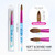 PANA USA Acrylic Nail Brush Pure Kolinsky Hair Acrylic White Swirl Blue Handle with Pink Ferrule Round Shaped - Size 12