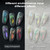 Yokefellow GleamTap Cushion Holographic Aurora Chrome Nail Powder -Holo Nail Art Glitter Decoration Manicure Pigment for Nail Salon(GTKIT-01)
