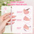 Beetles Builder Gel Nail Kit-Glow Meadow 6 Colors Pink Nude Glitter Building Gel with Nail Brush Sticker,for Strengthening Nails Building Instant Apex & Extension，Beginner Friendly DIY Salon at Home