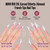 NOVO OVO Halloween XXL Curved Stiletto Almond French Tip Nail Tips, Soft Gel Extra Thick Long Acrylic Hawk Curve Fake Extension, Need Builder Gel & Top Coat, Full Cover Press on DIY 12 Sizes 240 pcs