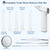 Tonsil Stone Remover Tool with 6-Level Suction for Bad Breath Prevention Dental Care Set – 3Pcs Tartar Scrapers, Plaque Remover & Mirror, 304 Stainless Steel Teeth Cleaning Tools (Black)