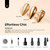 Beetles 20 Colors Metallic Chrome Nail Powder Kit 24Pcs Pearl Chrome Nails Powder Glitter Gold Silver Mirror Nail Art with Base Top Coat & Decoration Sealing Black Gel Nails Polish Gifts for Women