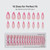 BTArtboxnails XCOATTIPS 5 Brighter Pastel French Tip Press on Nails - Long Stiletto, Cat Eye Base, 4-Week Wear, Easy-to-Apply, Soak Off, Salon Quality Value at Home, 16 Size - 160 Fake Nails