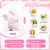 VISCOO 45 Sets Baby Shower Hand Cream and Lip Balm Gifts, Baby Shower Party Favors for Guests, Hand Cream Set for Bridal Wedding Thank You Gifts with Card Organza Bag, Travel Size (Girl)