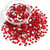 Beadsland Flatback Rhinestones Bulk,14400pcs Red Rhinestones for Crafts Clothes DIY Decoration, Light Siam, SS20, 4.6-4.8mm