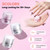 Nail Kit for Beginners with Everything: Practice Hand Acrylic Nail Set Professional Powder Drill Liquid Starter Kits with U V Lamp in Cosmetic Gift Bag for Women Salon Home (Pink)