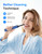 Rechargeable Tooth Polisher, Teeth Polishing Kit for Teeth Whitening, Tooth Polisher for Tartar Stain Removal, Teeth Cleaner Tools for Home Use with 3 Polish Paste and 5 Brush Heads, LED Light