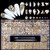Yzzseven 12 Types of 600 Champagne Diamonds + 2500 Flat Rhinestones Mix 20 Styles Flatback DIY Crafts Rhinestone Crystals 3D Ornaments Flat Back Stones Set + Tweezers + Drill Pen